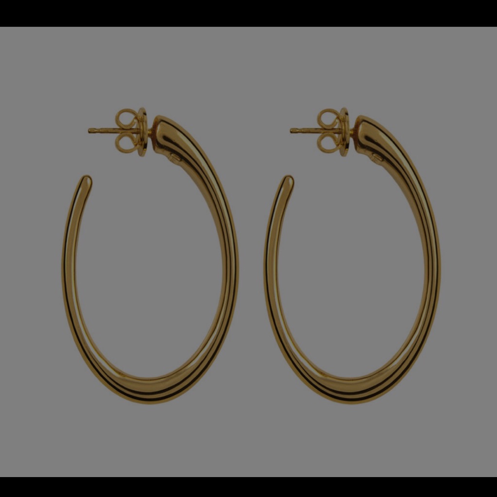 Aristocrazy Gold Plated Oval Earrings In Perfect Condition 90$